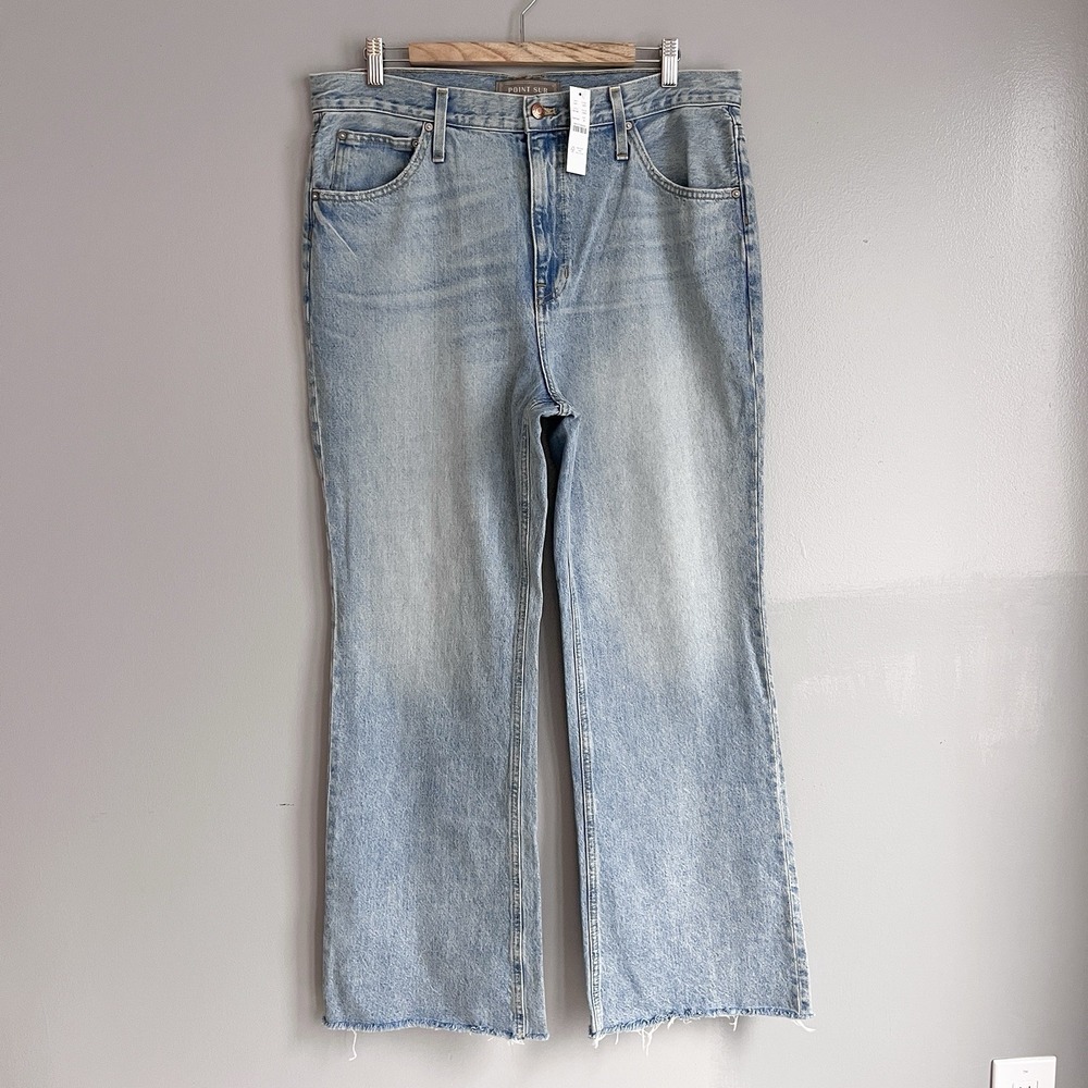 J Crew Point Sur Bootcut Jeans Limited Edition Raw Hem Size 30 NWT Waist 36 READ